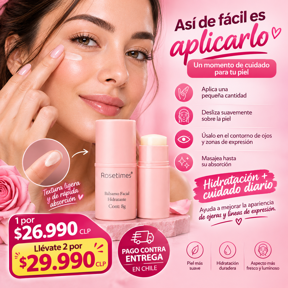 Bálsamo Facial Hidratante Antiarrugas