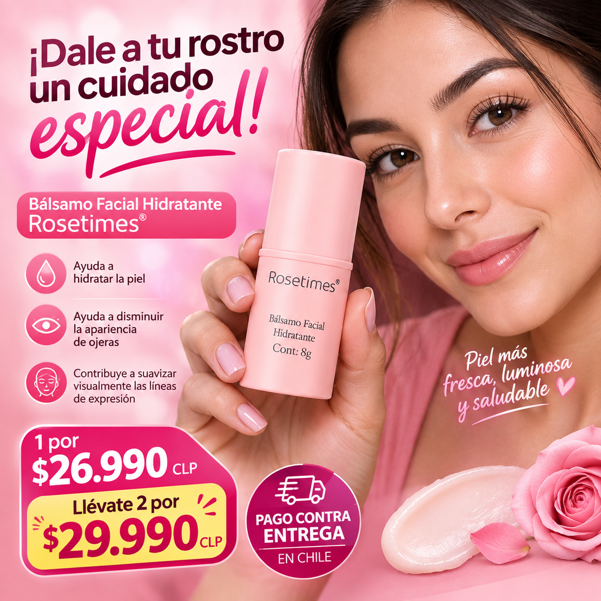 Bálsamo Facial Hidratante Antiarrugas