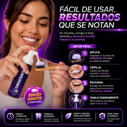 OBSESSIVE V34™ –  BLANQUEDOR DENTAL EDICIÓN LIMITADA