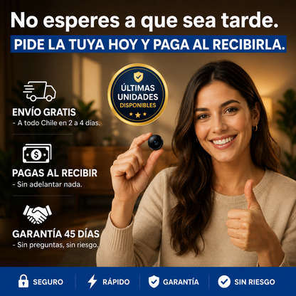 VisionGuard™ Mini | Pequeña, Discreta y Potente Solo en CHILE