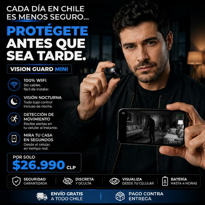 VisionGuard™ Mini | Pequeña, Discreta y Potente Solo en CHILE